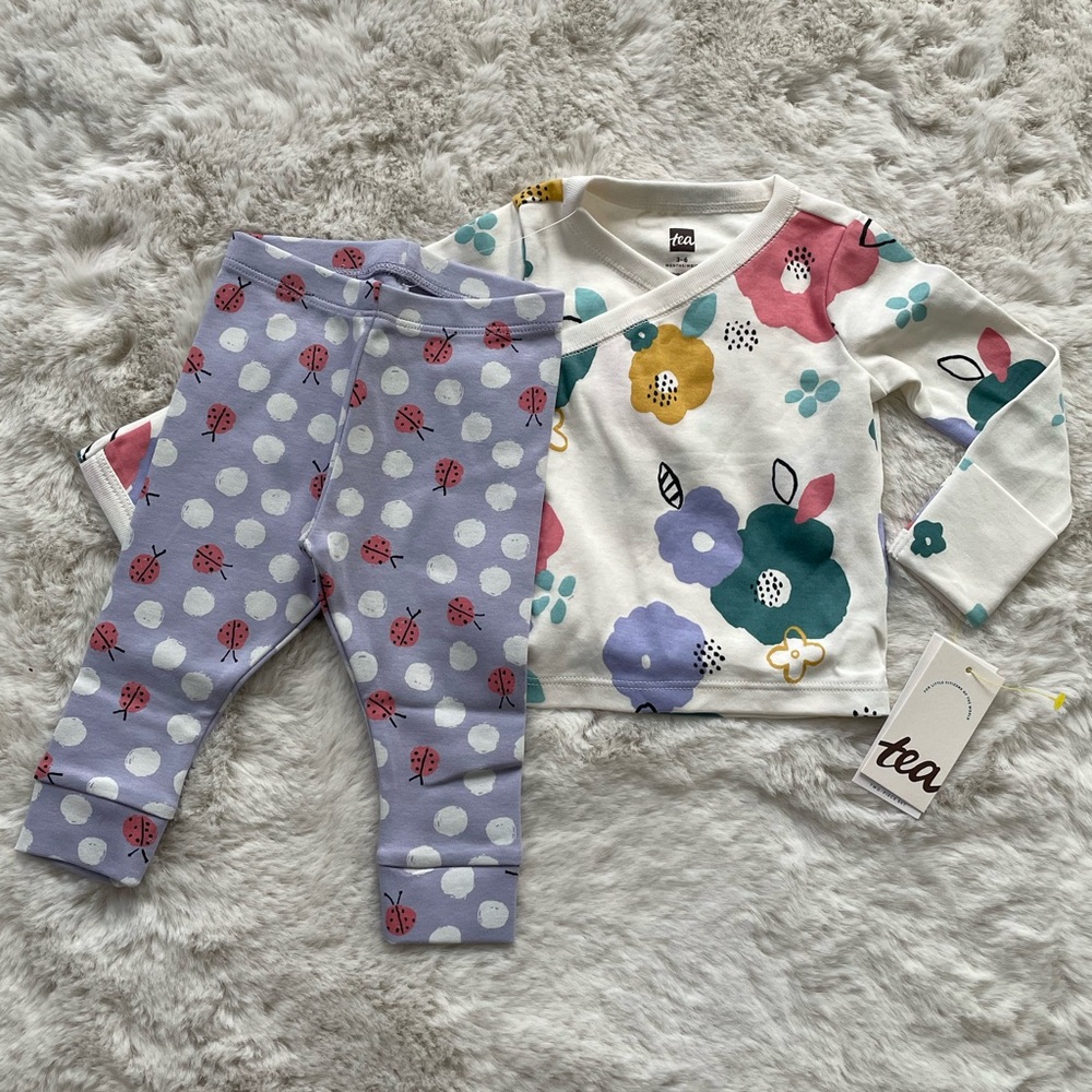 NWT Tea Collection Wrap Top Baby Outfit